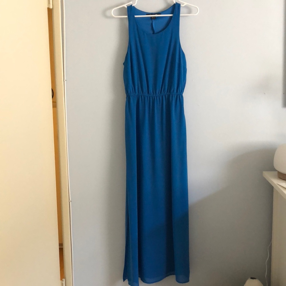Blue Sleeveless Maxi Dress